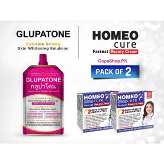 GLUPATONE Extreme Strong Whitening Emulsion 50ml With Homeo Cure Cream Pack Of 2