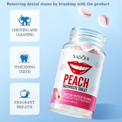 Peach Whitening Toothpaste Tablets - Image 6