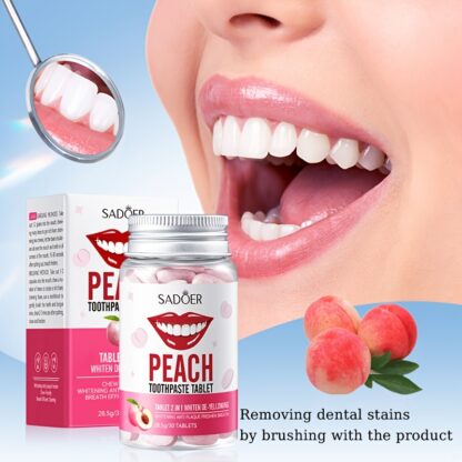Peach Whitening Toothpaste Tablets - Image 7
