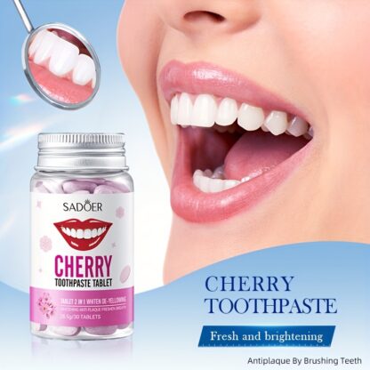 SADOER Cherry Toothpaste Tablets 28.5g - Image 2