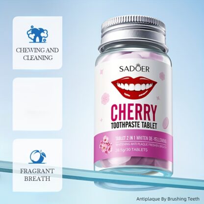 SADOER Cherry Toothpaste Tablets 28.5g - Image 3