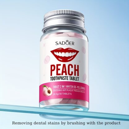 Peach Whitening Toothpaste Tablets - Image 8