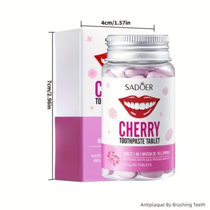 SADOER Cherry Toothpaste Tablets 28.5g - Image 4