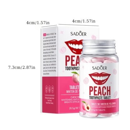 Peach Whitening Toothpaste Tablets - Image 5