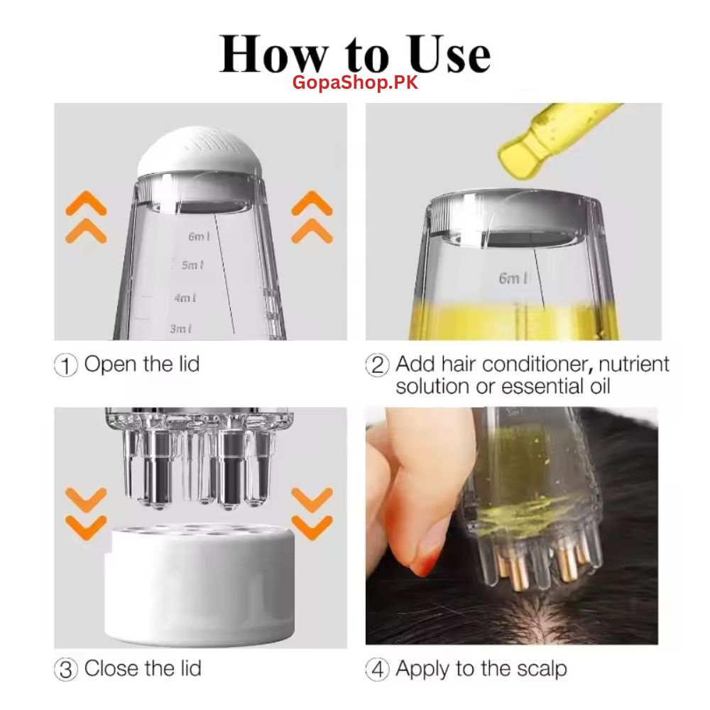 Scalp Oil Applicator Bottle – Precision Hair Oil Dispenser (6ml Refillable) - Image 4